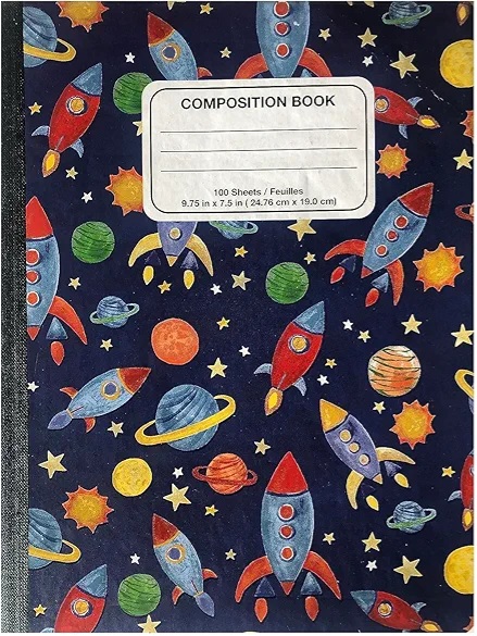 LIBRETA EMPASTADA JOT MOTIVO UNICORCIO Y NAVE ESPACIAL