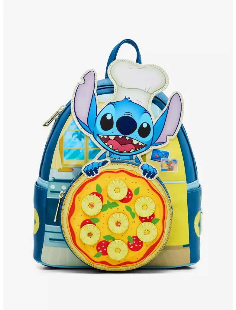 BOLSO DISNEY LOUNGEFLY STITCH PINEAPPLE PIZZA