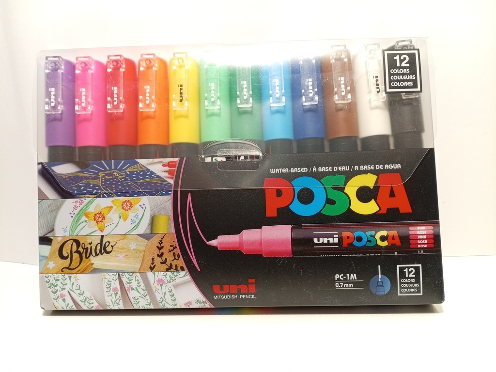 MARCADORES POSCA 12UNIDADES DE 1M