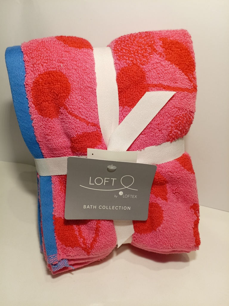 SET DE 2 TOALLA DE MANO LOFT ROSADAS 