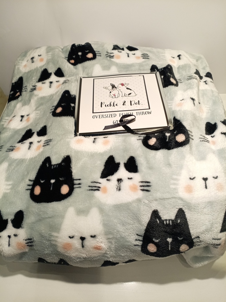 COBIJA DE GATOS GRIS 