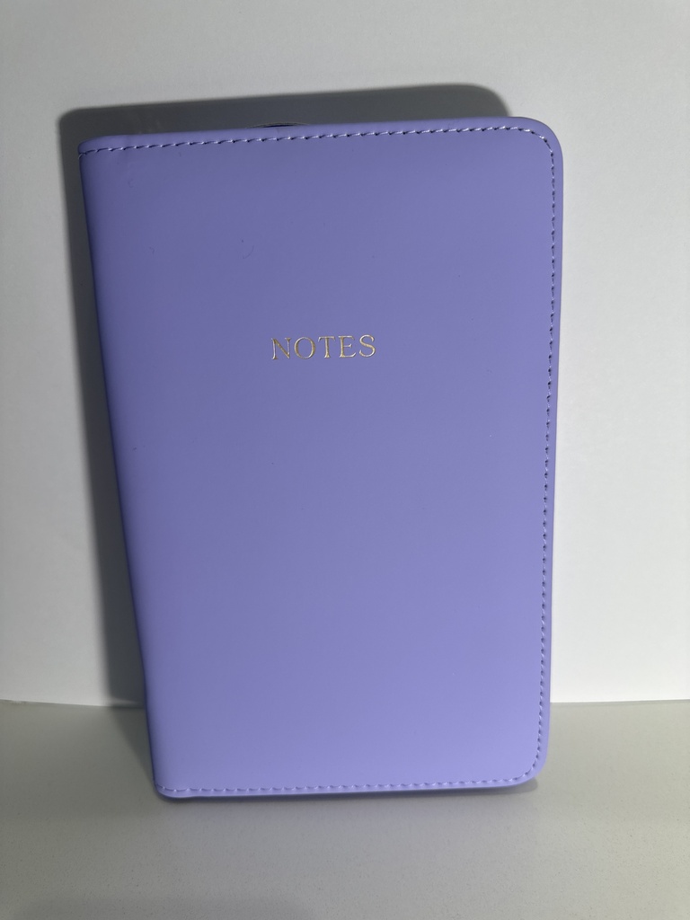 LIBRETA NOTAS CIERRE MORADA