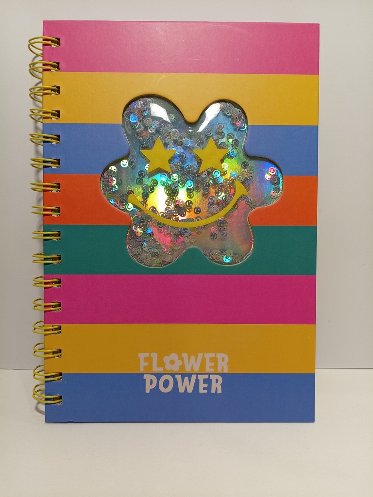 LIBRETA ESPIRAL FLOWER POWER