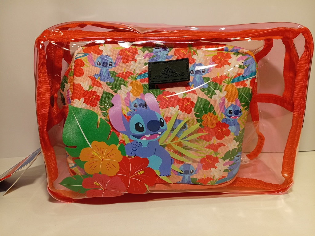 SET DE 2 BOLSO PORTACOSMETICOS STITCH