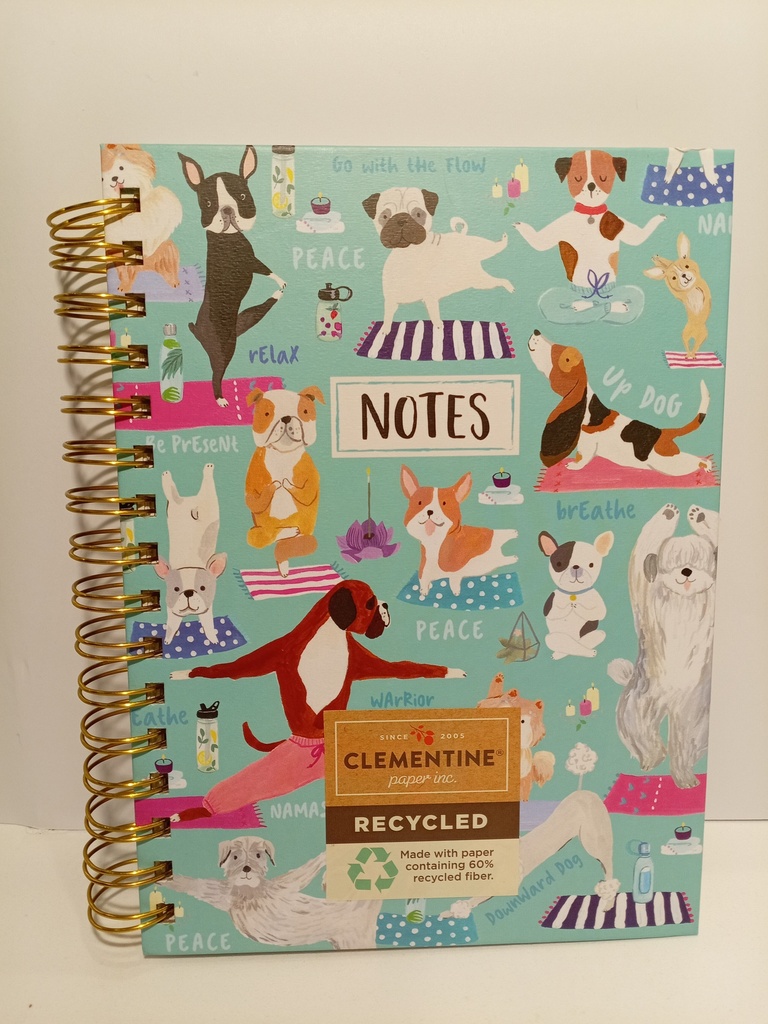 LIBRETA ESPIRAL CLEMENTINE PERRITO FONDO TURQUESA