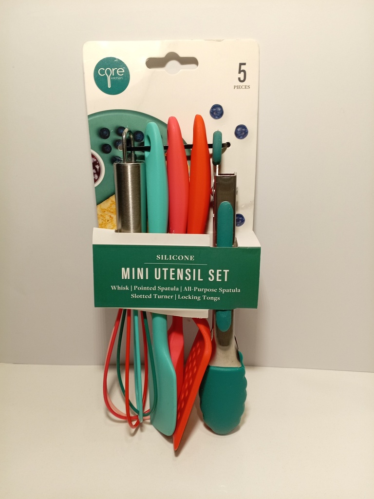 SET DE UTENCILIOS DE COCINA 5 UNI. ROJO CON VERDE