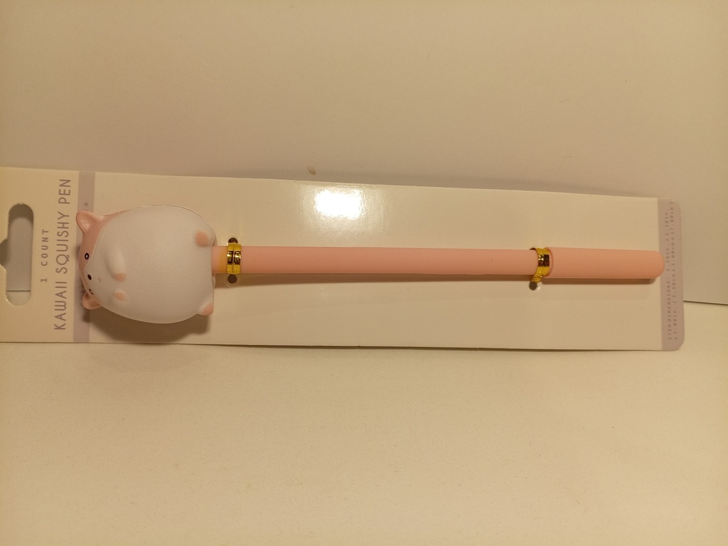 BOLIGRAFO SQUISHY GATO ROSADO BLANCO
