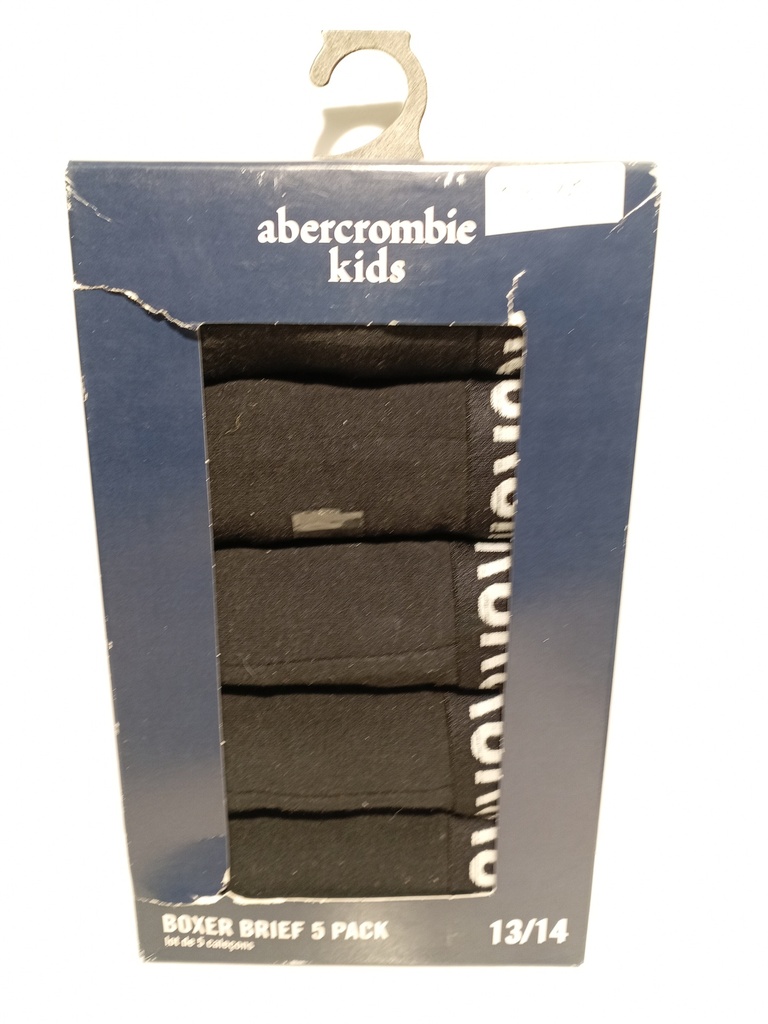 PACK 5 BOXER ABERCROMBIE KIDS TALLA13/14  NEGROS
