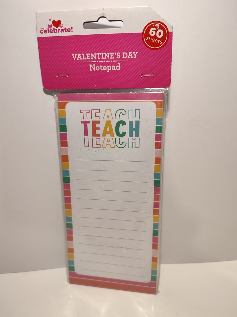 VALENTINES DAY NOTEPAD TEACH