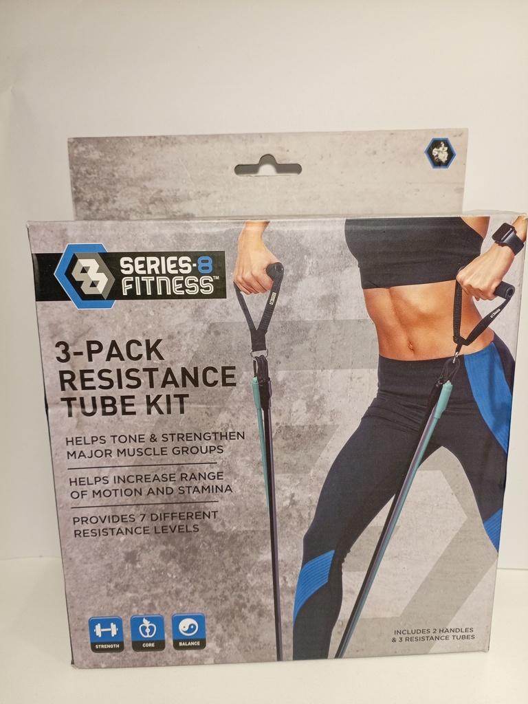 SERIES-8 FITNESS KIT DE 3 TUBOS DE RESISTENCIA