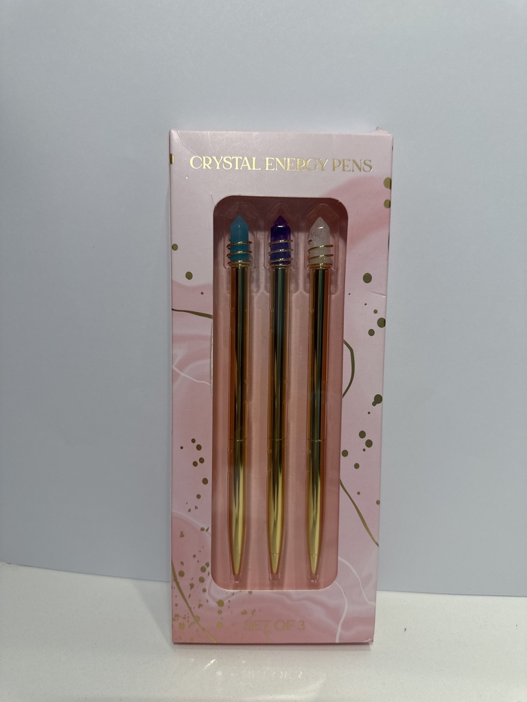 SET 3 BOLIGRAFOS CRYSTAL ENERGY