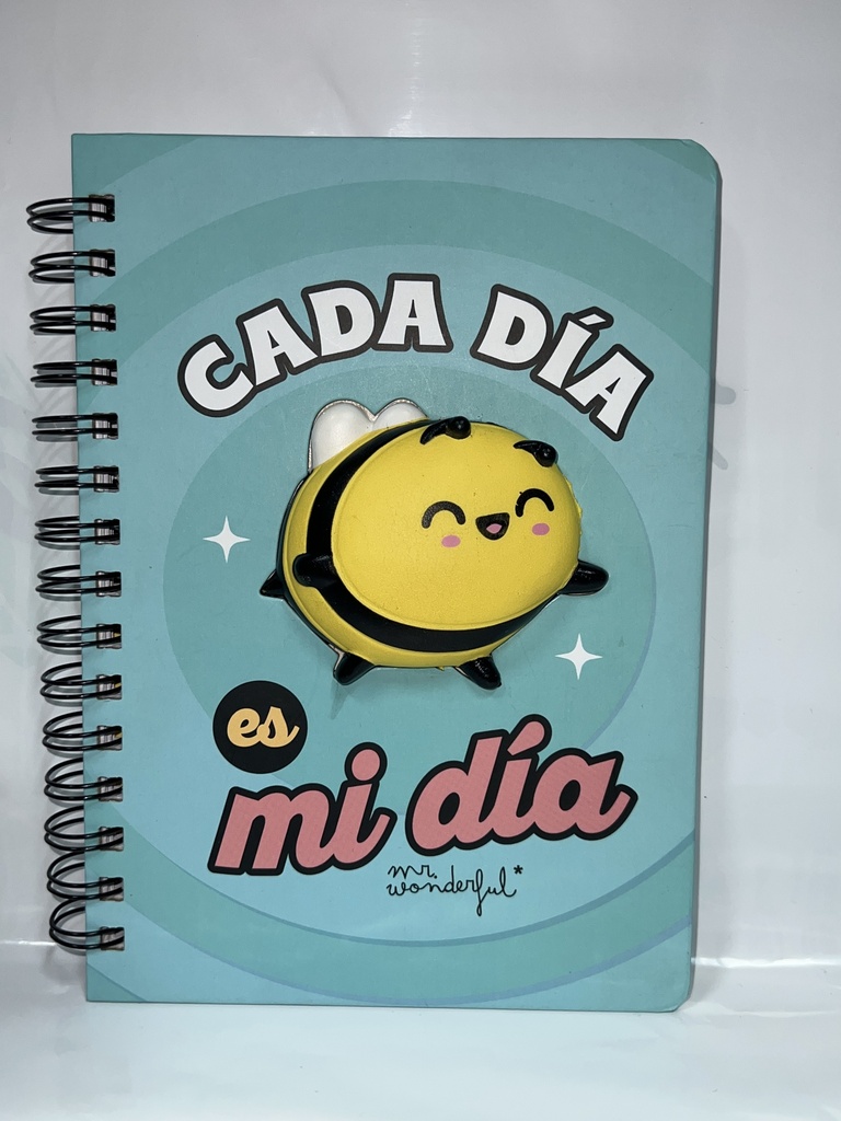 CUADERNO ESPIRAL MR.WONDERFUL ABEJA