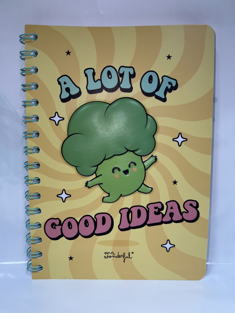 CUADERNO ESPIRAL MR.WONDERFUL BROCOLI