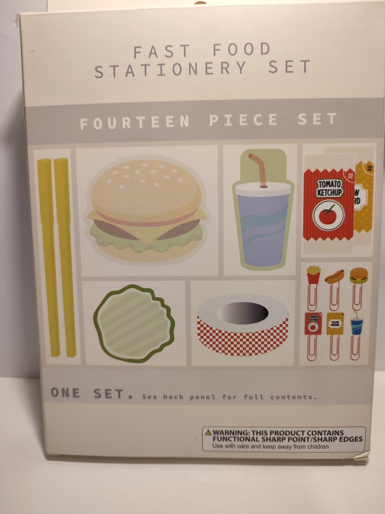 KIT DE PAPELERIA FOURTEEN PIECE SET- FAT FOOD