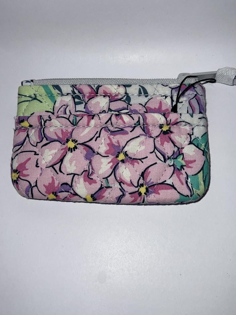 PORTA TARJETA FLORES MORADAS