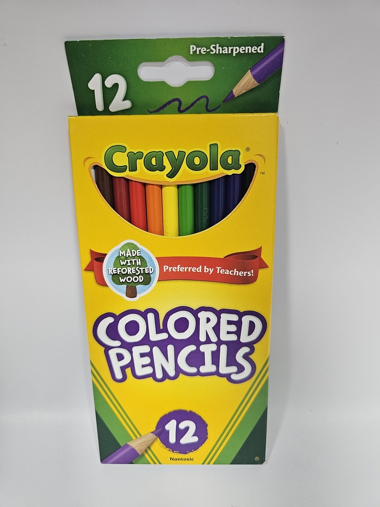 CRAYOLA 12 COLORED PENCILS 