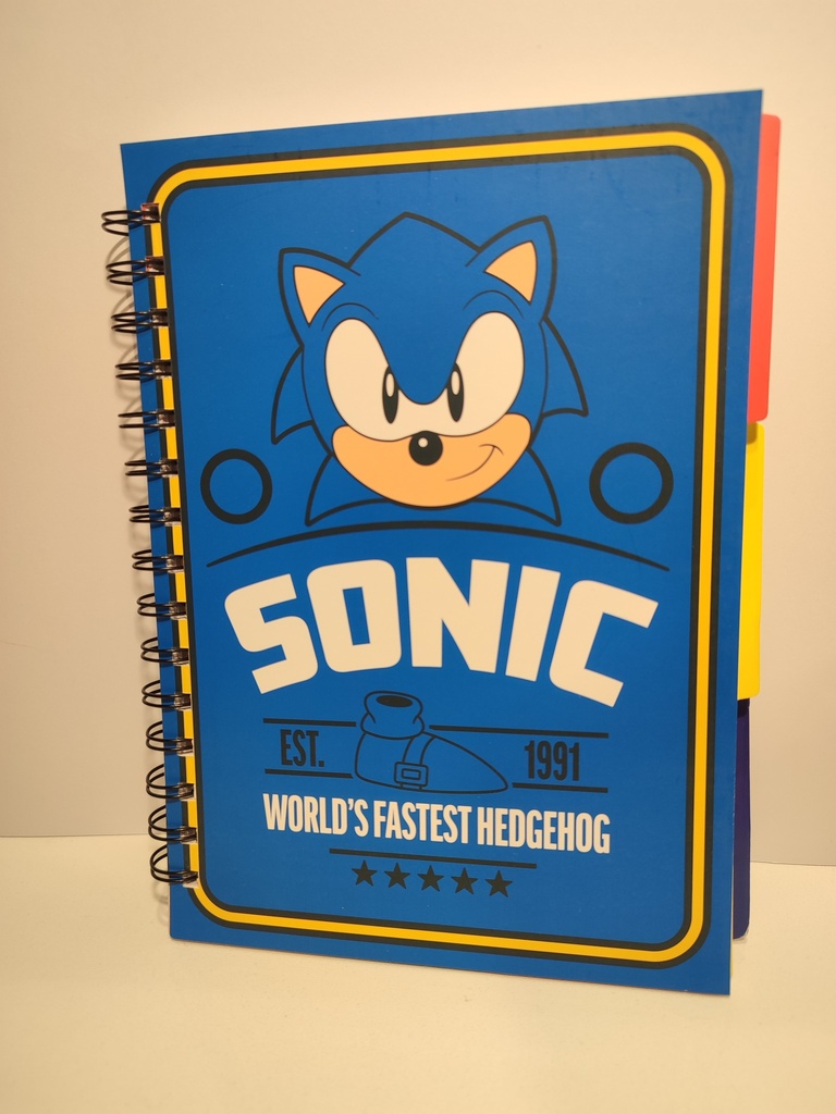 LIBRETA DE NOTAS SONIC 