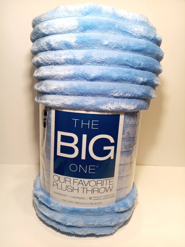 COBIJA AZUL ACANALADA THE BIG ONE