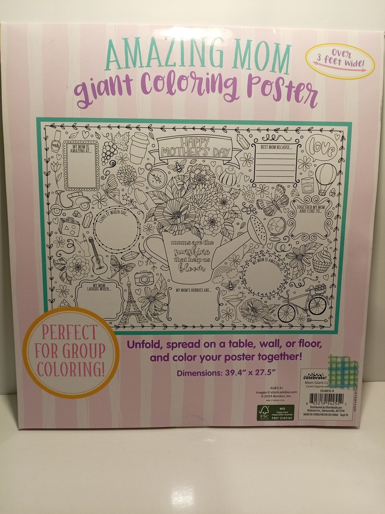 LIBRO PARA COLOREAR AMAZING MOM 