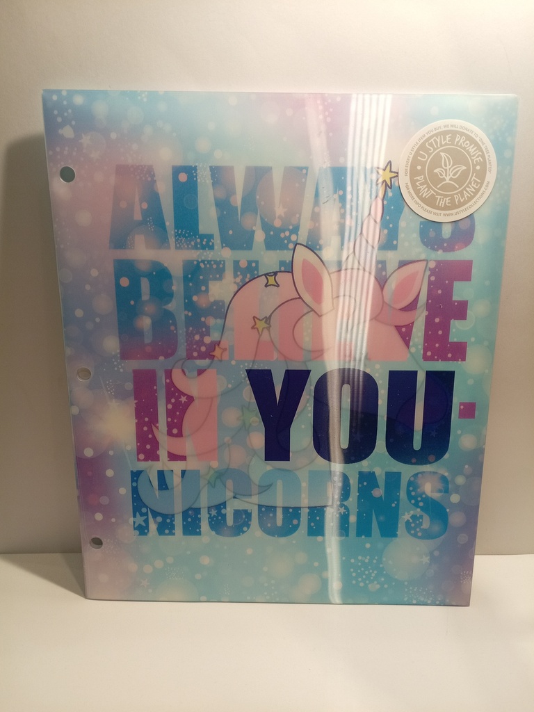 CARPETA UNICORNIO 3D