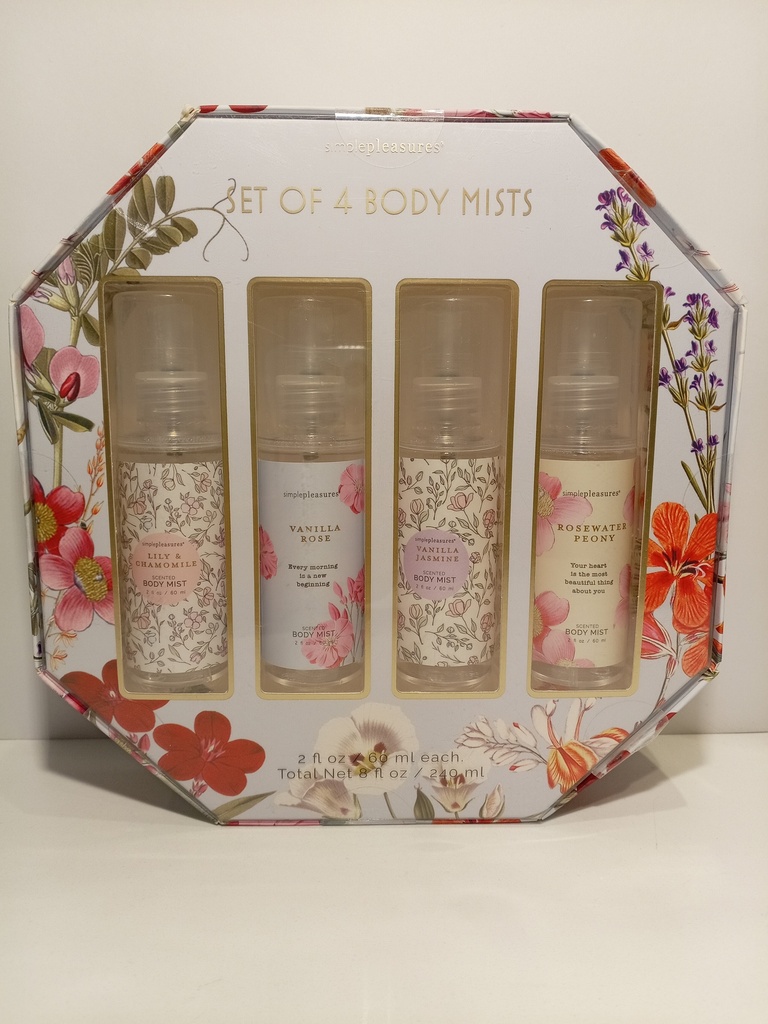 SPRAY CORPORAL SET DE 4 UNI. SIMPLEPLEASURES