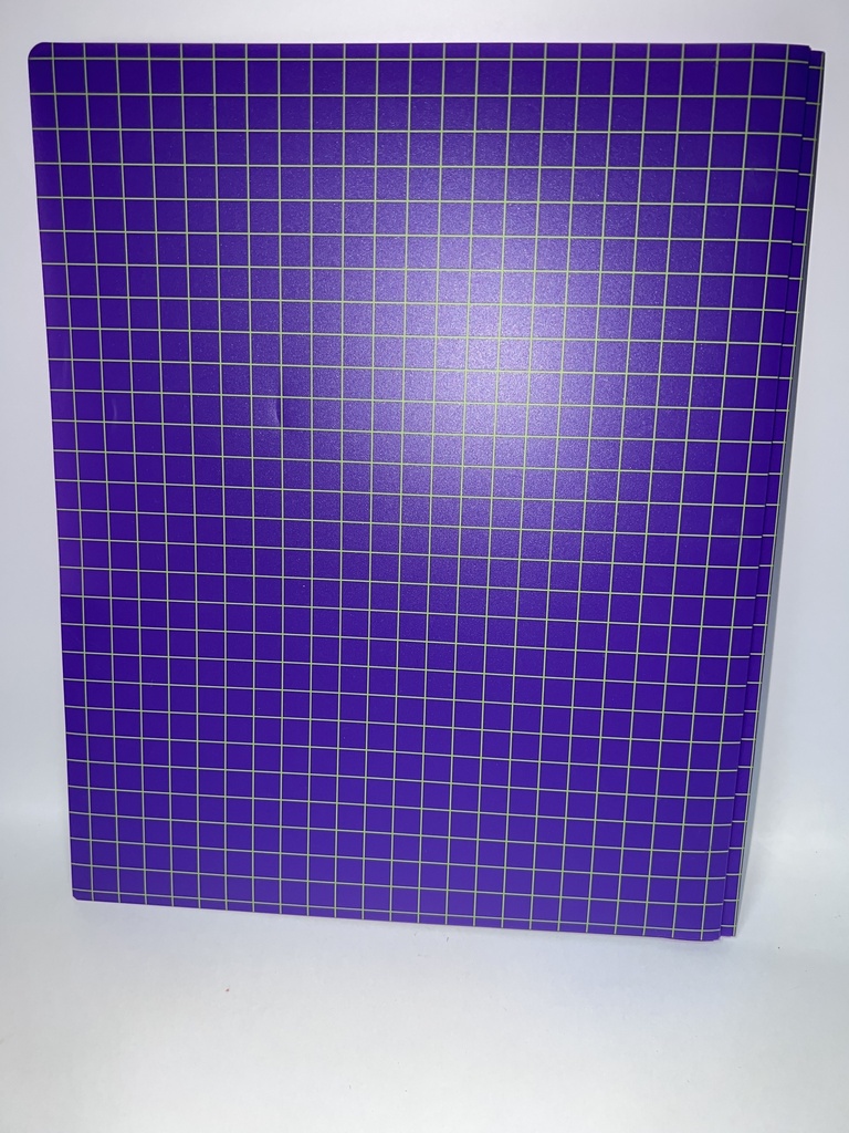 CARPETA DE CUADRICULAS MORADA Y VERDE