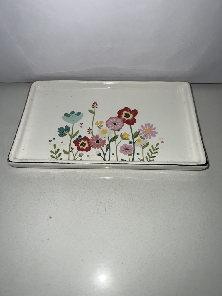 PLATO JOYERO MED IMAGEN FLORES