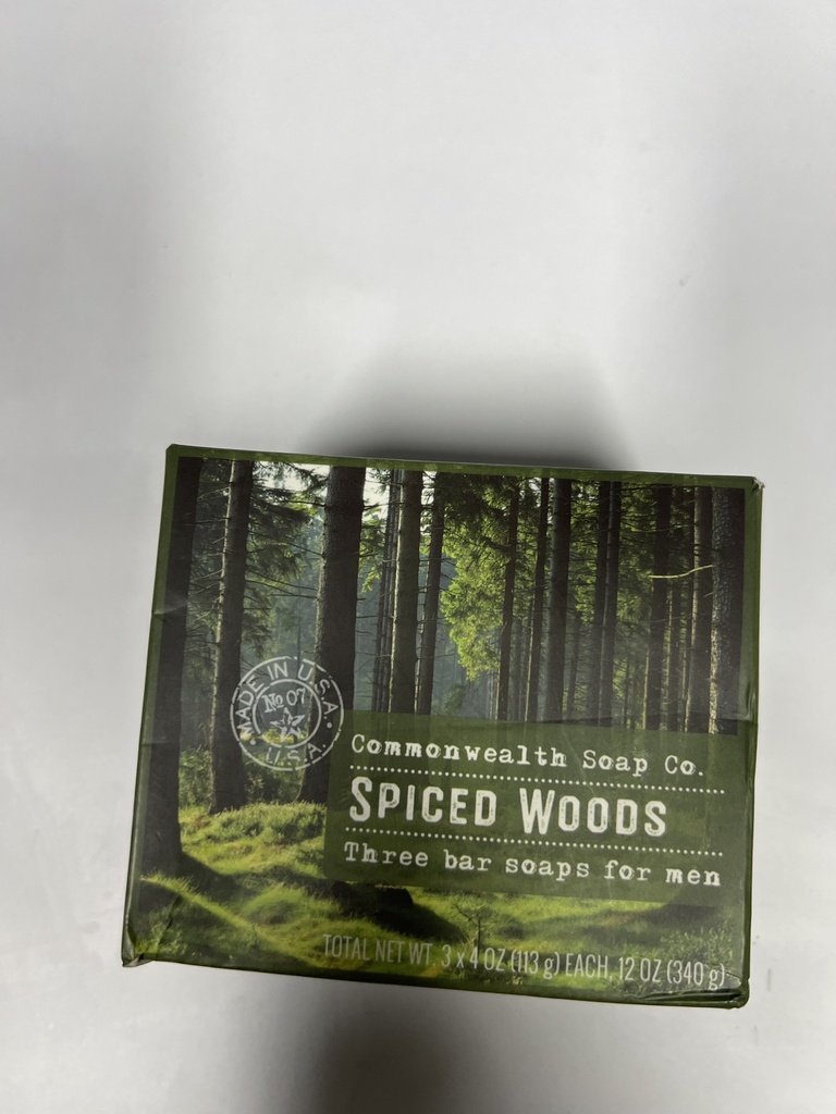 CAJA DE 3 BARRAS DE JABON DE BAÑO SPICED WOODS 