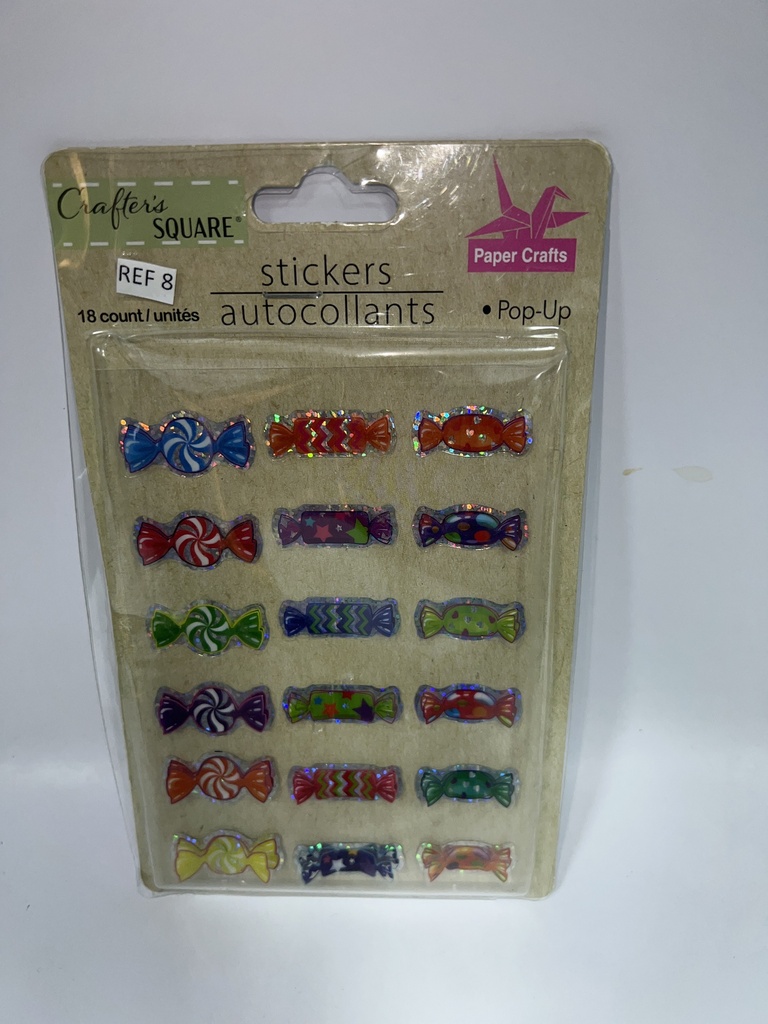 CRAFTERS SQUARE STICKERS AUTOCOLLANTS POP UP