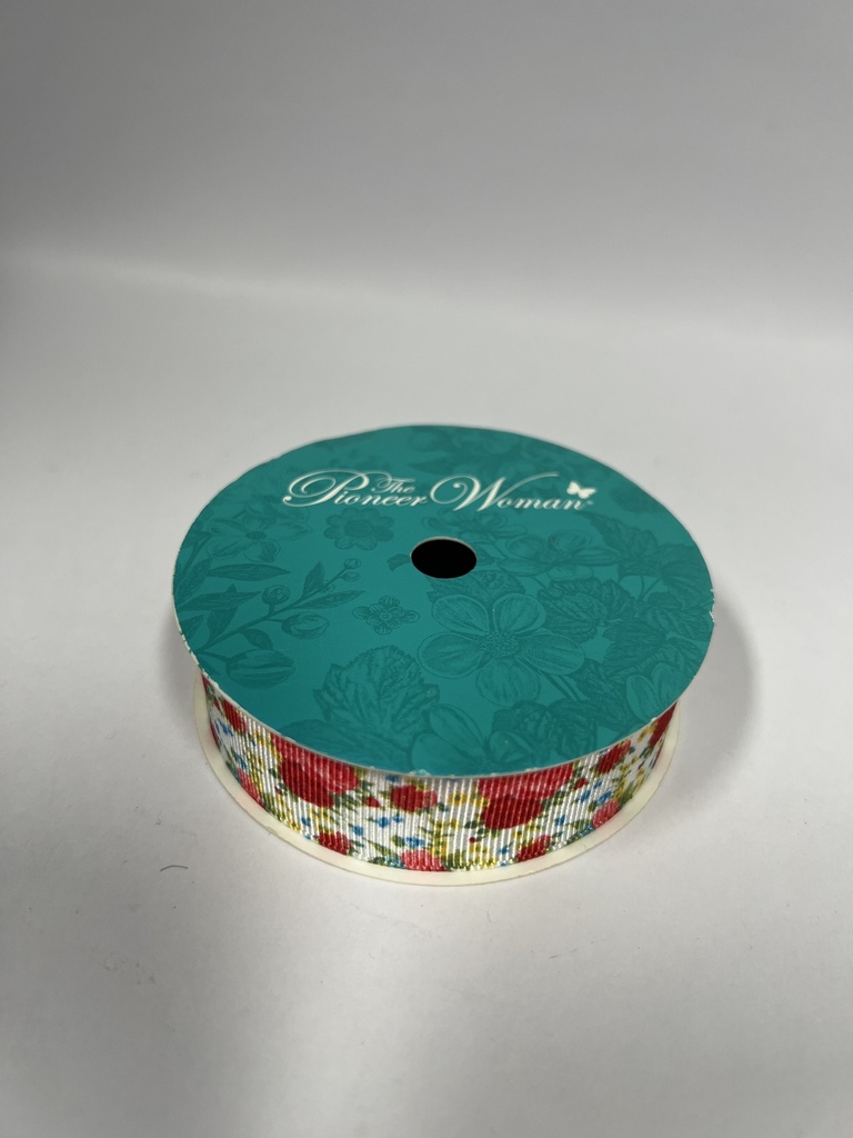 CINTA DECORATIVA FLORES ROJAS 2.2CMX2.7CM