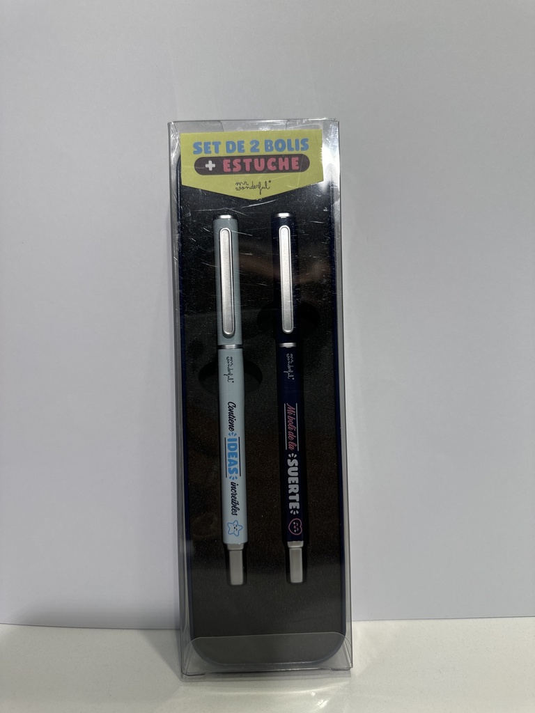 SET DE 2 BOLIGRAFOS + ESTUCHE MR.WONDERFUL