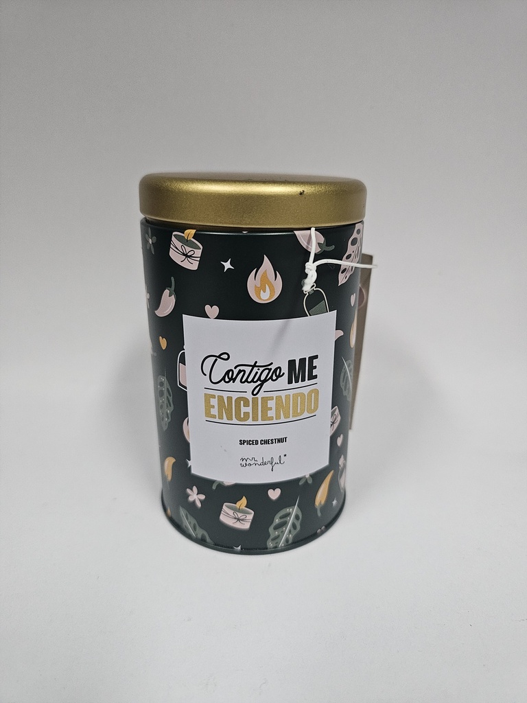 VELA MR.WONDERFUL DE LATA FONDO VERDE