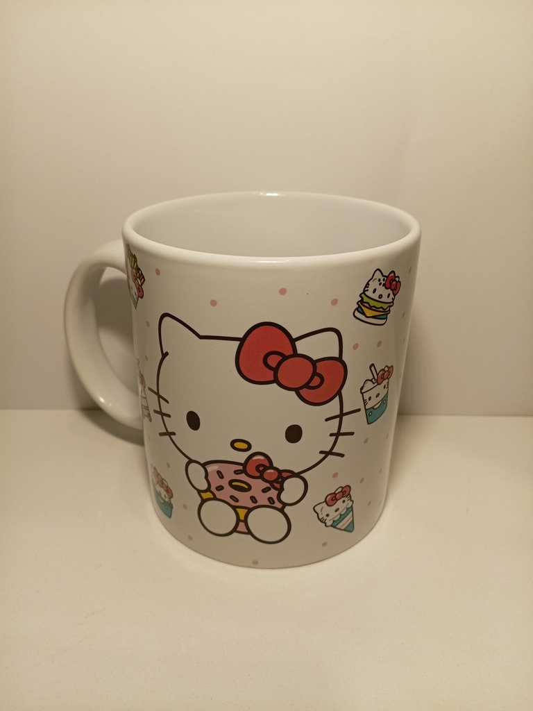 TAZA HELLO KITTY ESTAMPADO CON COMIDA