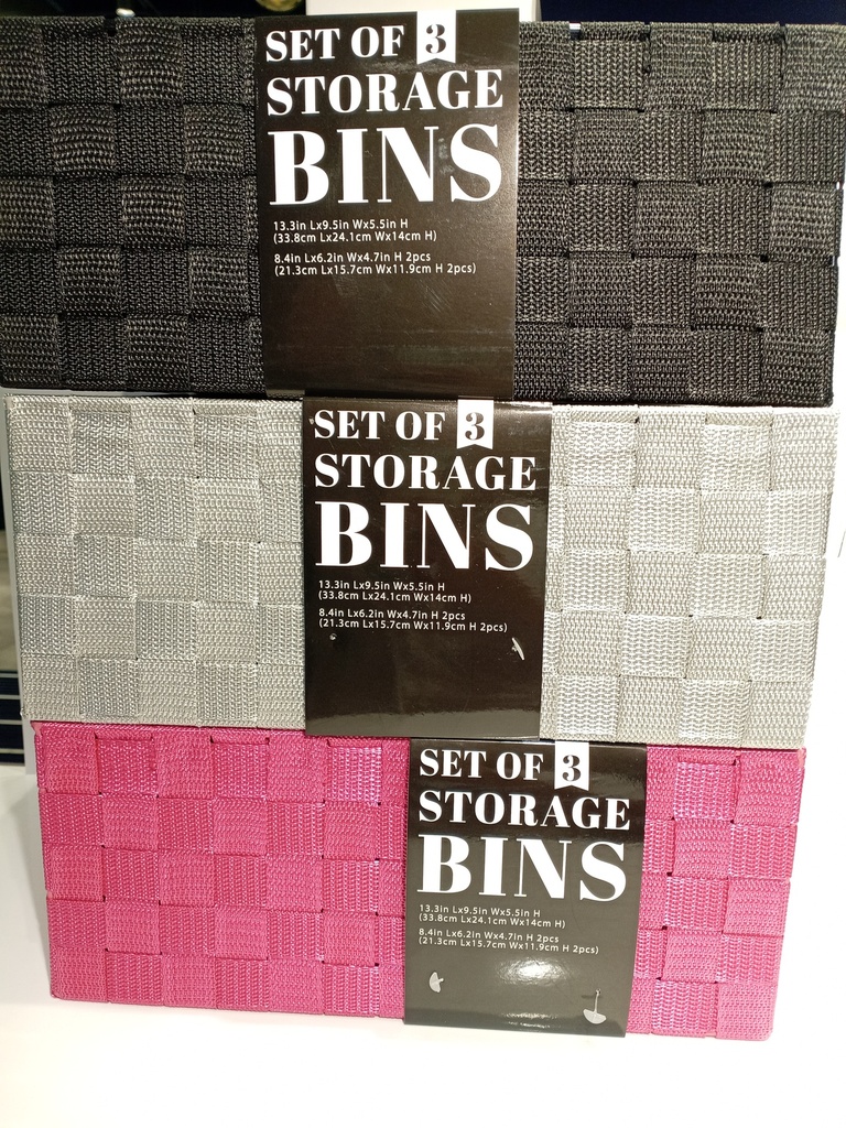 CESTAS ORGANIZADORES SET DE 3 COLORES VARIADOS