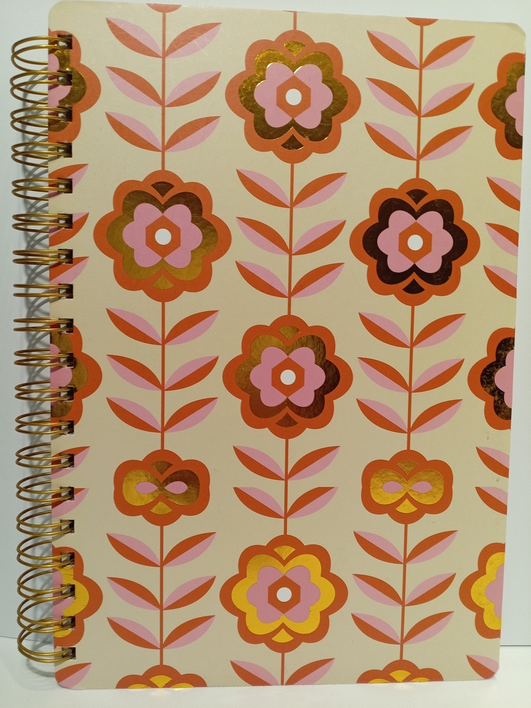 SKETCH LIBRETA FONDO FLORES DORADAS