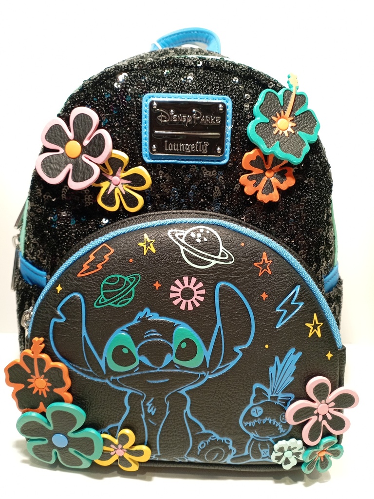 BOLSO DISNEY LOUNGEFLY STITCH NEGRO