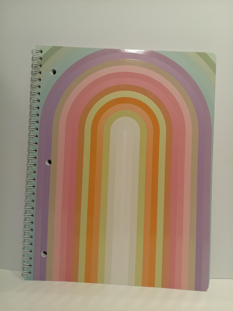 LIBRETA ARCOIRIS CON ESPIRAL 