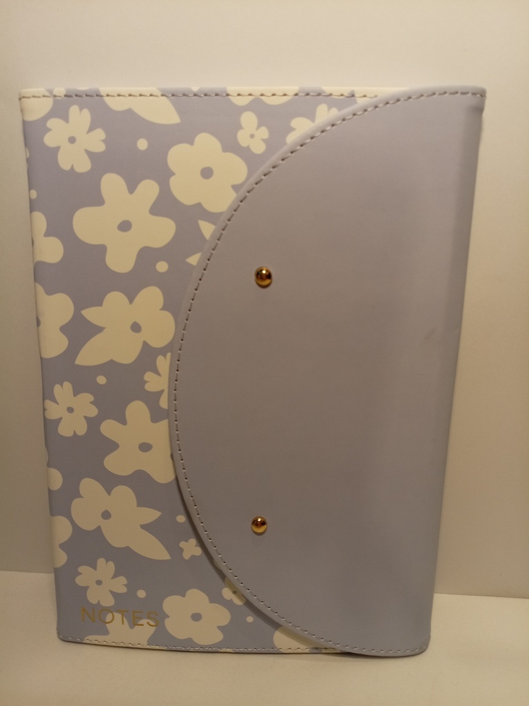 LIBRETA DE NOTAS FLORES FONDO MORADO