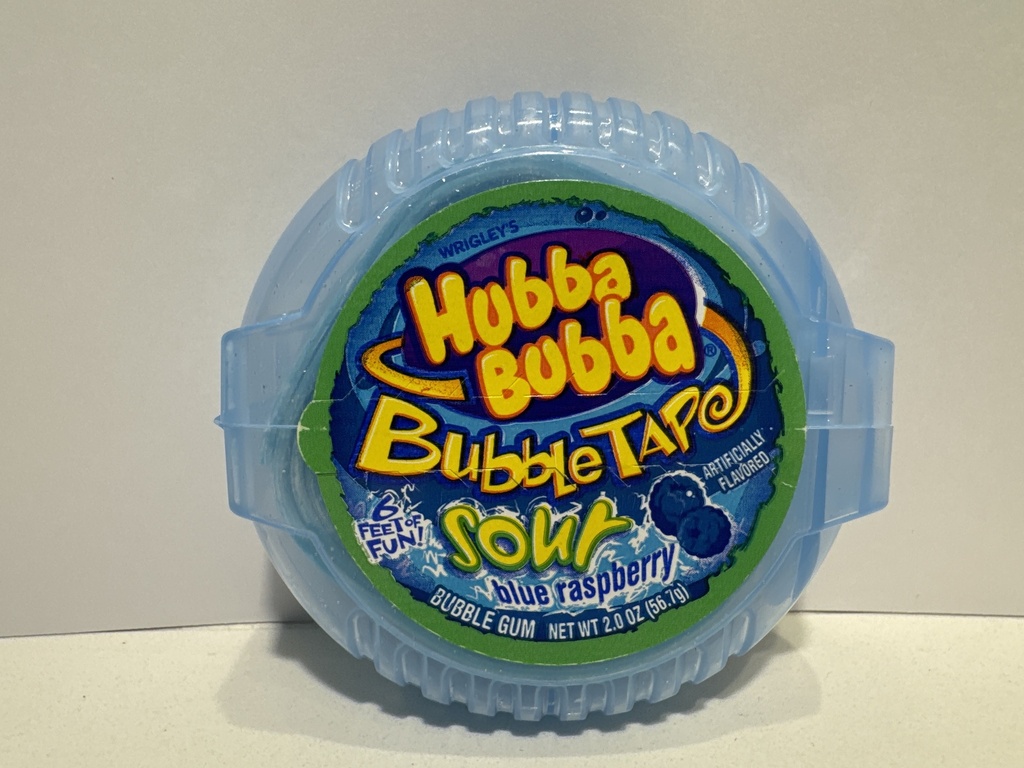 HUBBA BUBBA BUBBLE TAPE SOUR BLUE RASPBERRY