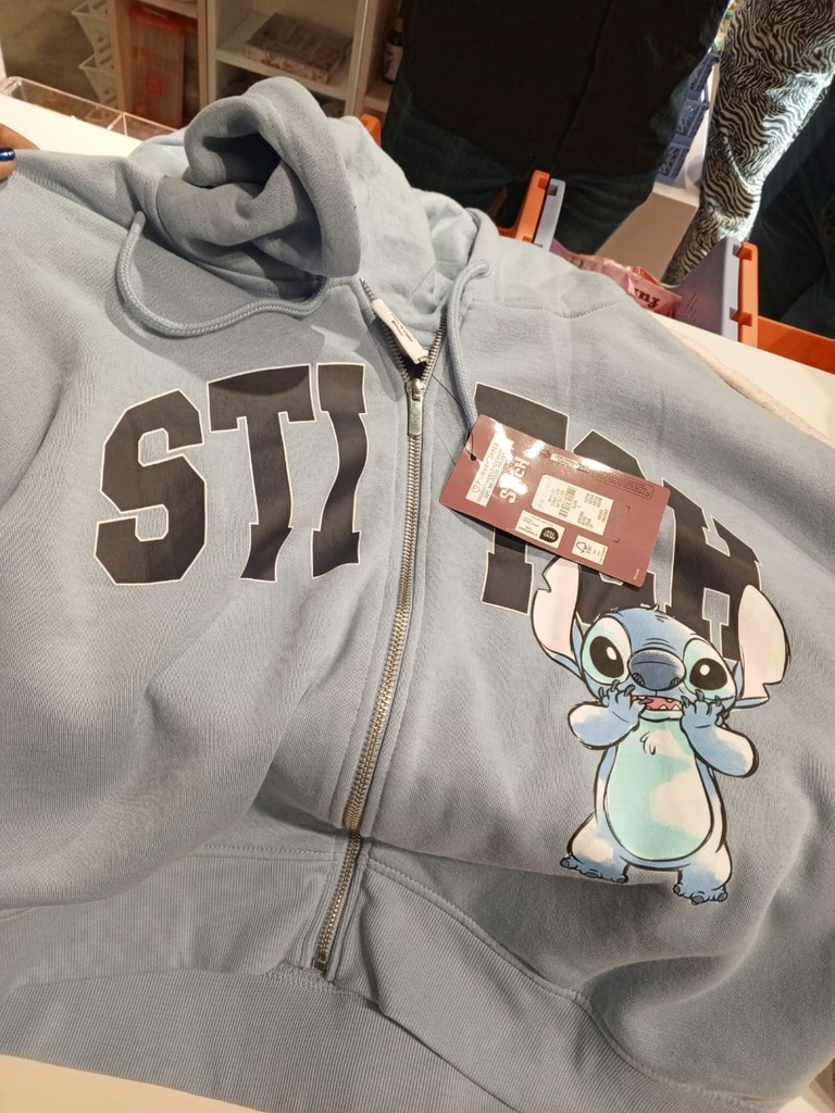 SUETER  STITCH BLUE CON CAPUCHA TALLA L