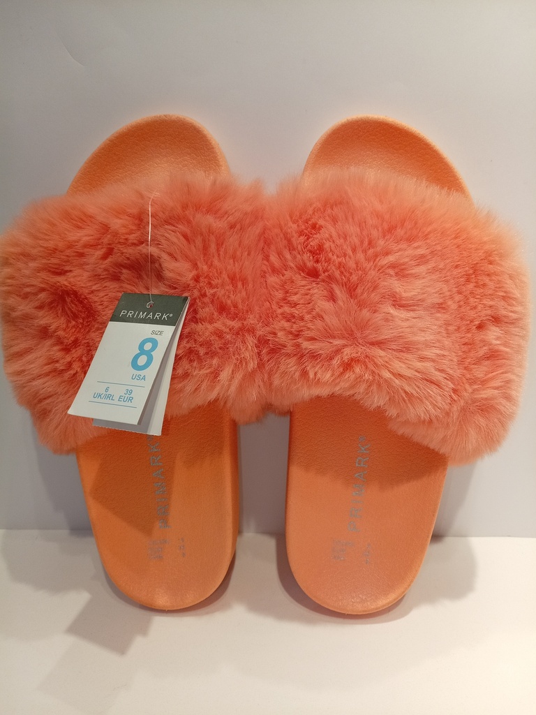 PANTUFLAS PRIMARK NARANJA TIPO PELUCHE 