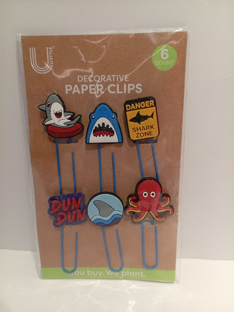 CLIPS PARA PAPELES DECORATIVOS 6 UNID