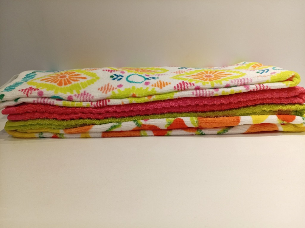 SET DE 4 PAÑOS DE COCINA FRUTAS Y COLORES 