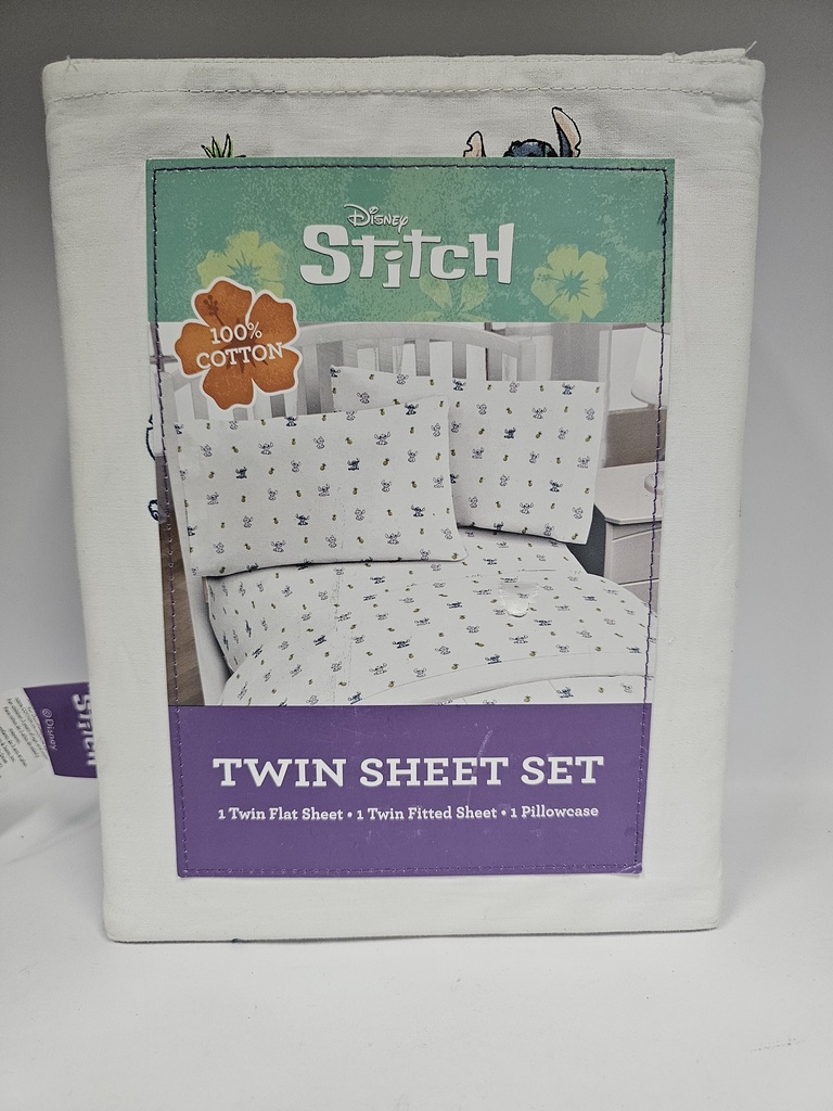 JUEGO DE SABANAS STITCH BLANCA