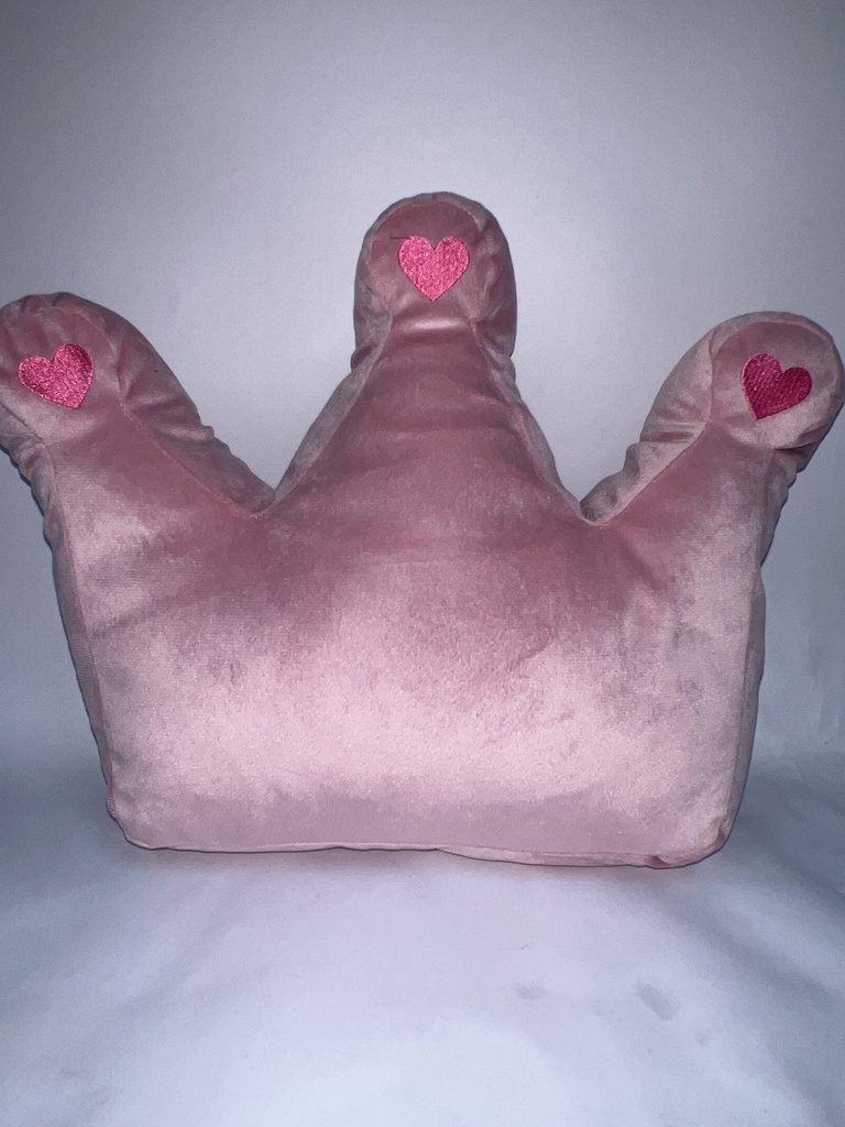 COJIN EN FORMA DE CORONA ROSADO
