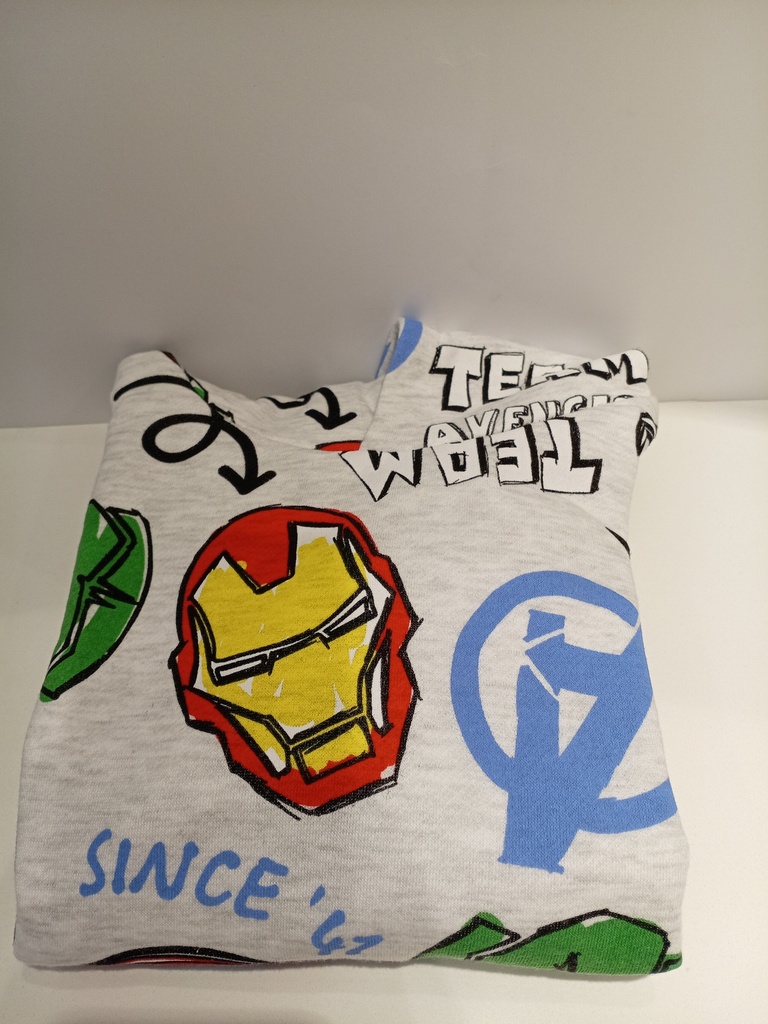 SUETER CON CAPUCHA MARVEL LIGHT GREY 5-6Y