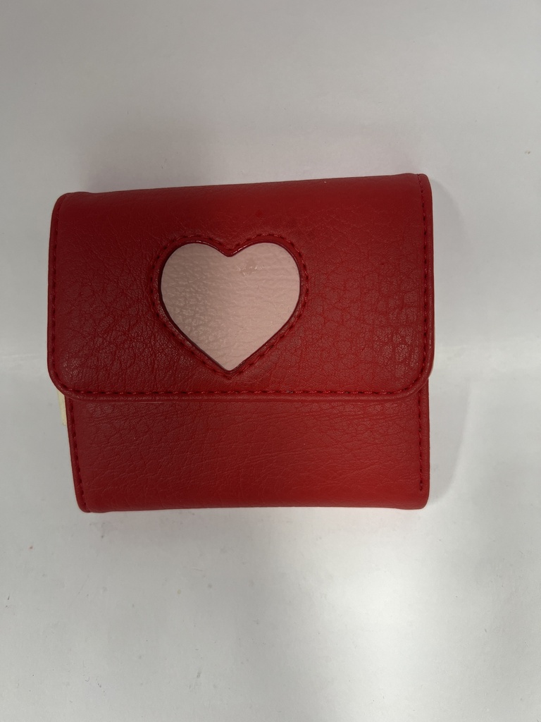 MONEDERO VINTRO ROJO CON CORAZON