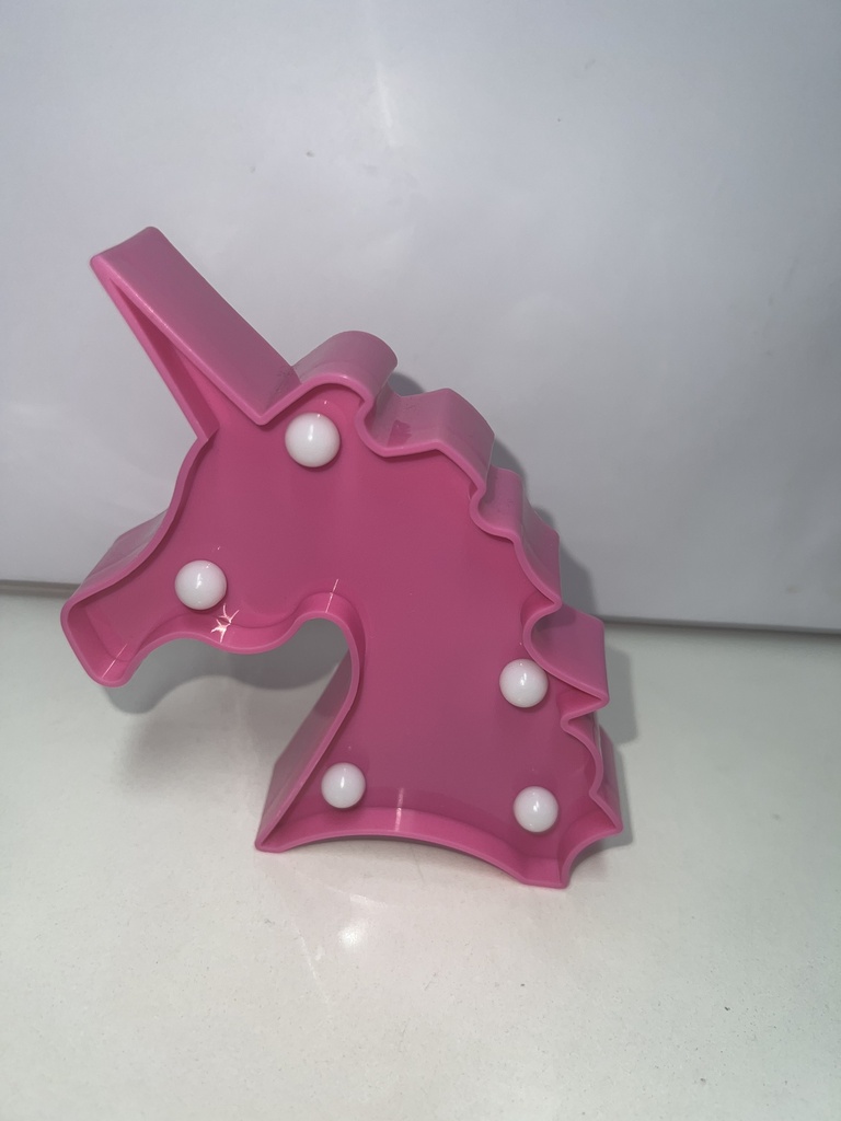 LAMPARA FORMA UNICORNIO FUCSIA