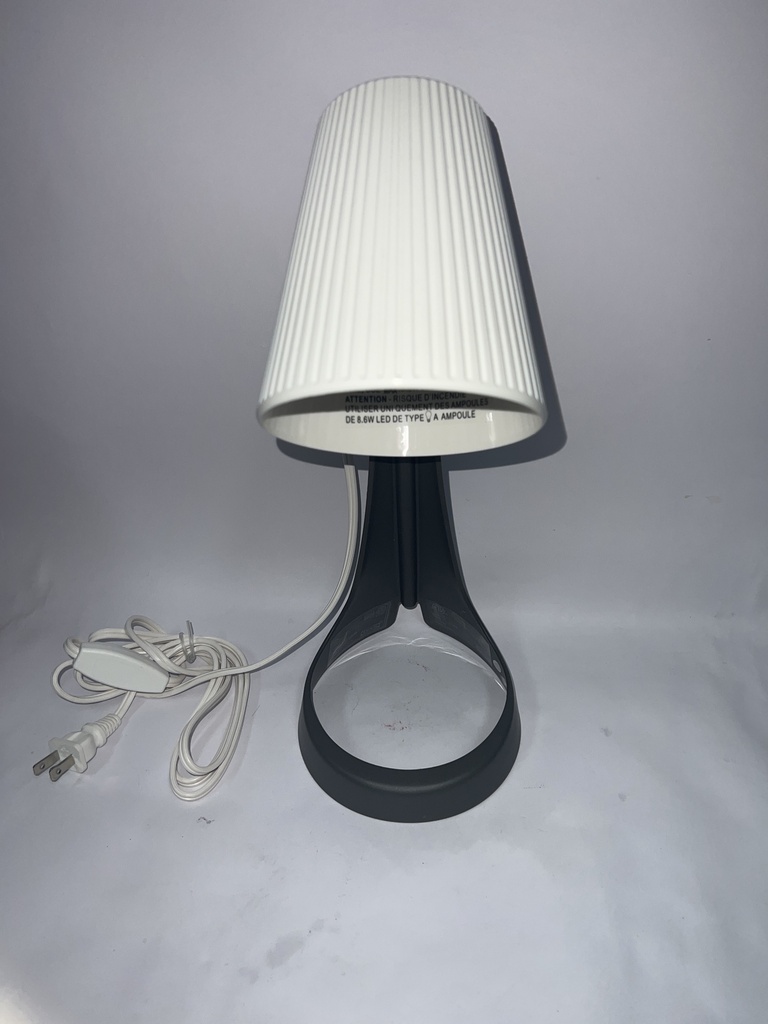 LAMPARA DE ESCRITORIO GRIS CON BLANCO