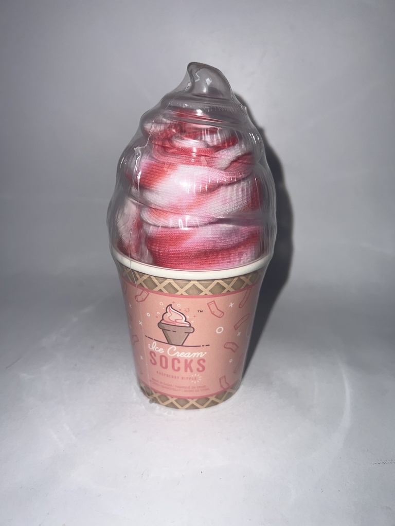 MEDIAS EN VASO DE HELADO ROSADO